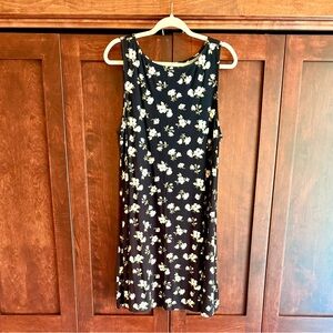 Old Navy Black Floral Strapless Dress